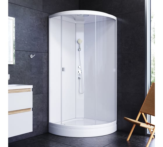 Душевая кабина AM.PM X-Joy 90x90, стекло прозрачное, профиль белый W88C-301-090WT64