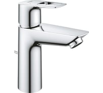 Смеситель для раковины GROHE BauLoop с ограничителем температуры и рычажным донным клапаном, M-Size, хром 23885001