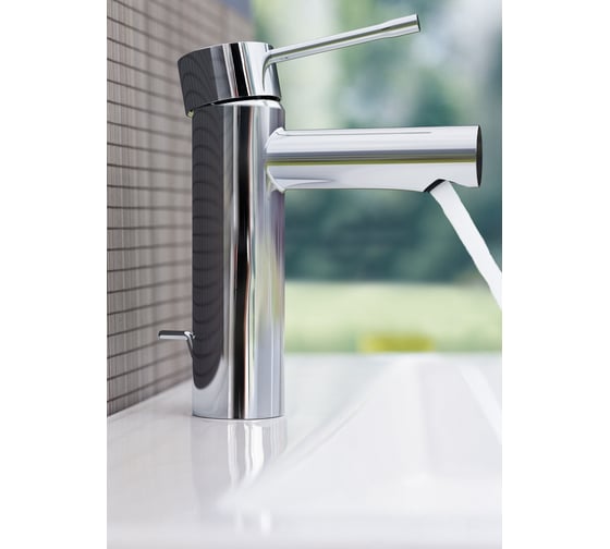 Смеситель для раковины GROHE Essence с донным клапаном и ограничением расхода воды, хром 3289800E