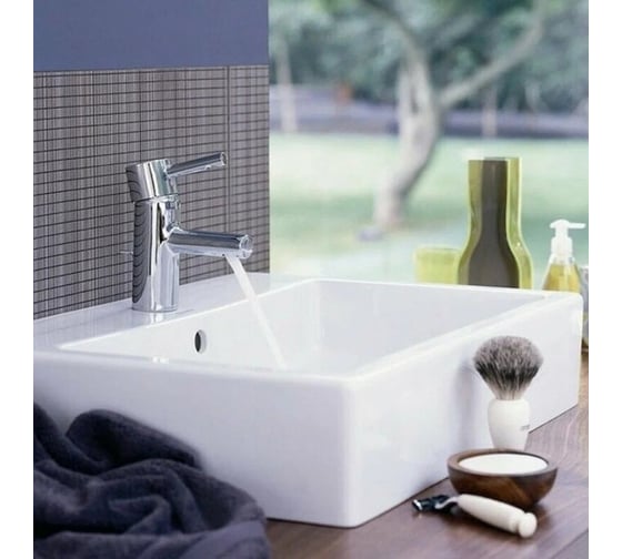 Смеситель для раковины GROHE Essence с донным клапаном и энергосберегающим картриджем, хром 2336800E