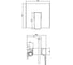 Однорычажный смеситель скрытого монтажа Villeroy & Boch ARCHITECTURA SQUARE латунь, черный TVS125002000K5 00000098714 5