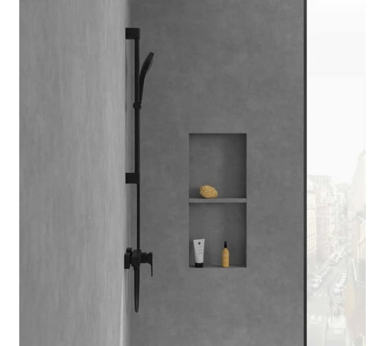 Однорычажный смеситель для душа Villeroy & Boch ARCHITECTURA SQUARE латунь, черный TVS125001000K5 00000098713