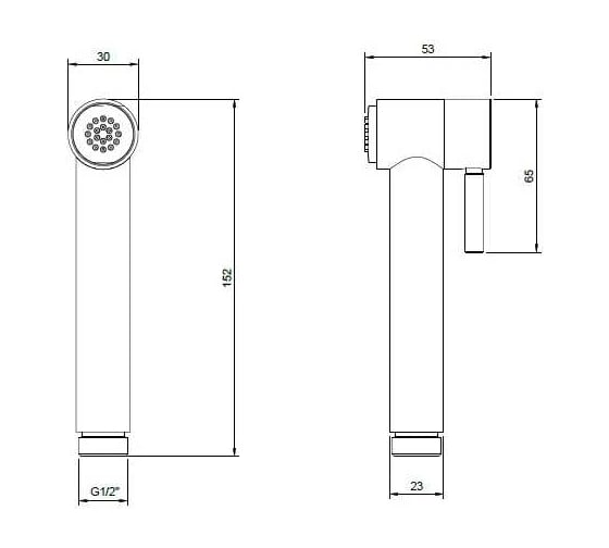 Гигиенический душ VILLEROY & BOCH латунь, черный матовый TVD000607004K5 00000080450