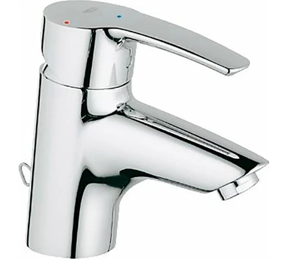 Смеситель для раковины GROHE Eurostyle с цепочкой с энергосберегающим картриджем, хром 2337510E