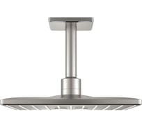 Верхний душ GROHE Rainshower SmartActive Cube 310, квадратный, 2 режима струи и потолочный душевой кронштейн 142 мм, суперсталь 26481DC0