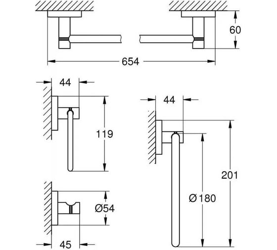 Набор аксессуаров GROHE Essentials Master 4-в-1 40823001