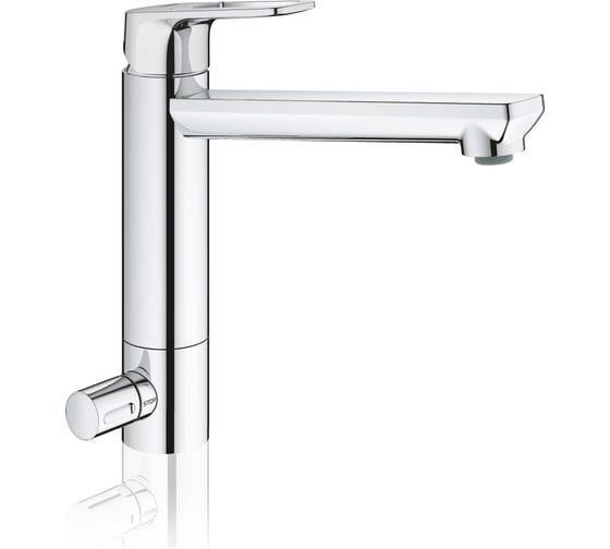 Смеситель для кухонной мойки GROHE BauLoop с запорным вентилем, средний излив, хром 31713000