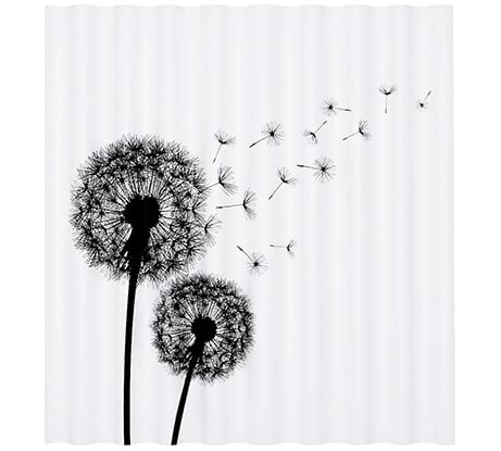 Шторка для ванной, кольца в комплекте WasserKraft Elbe SC-72101