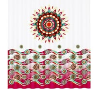 Шторка для ванной, кольца в комплекте WasserKraft Isen SC-40101