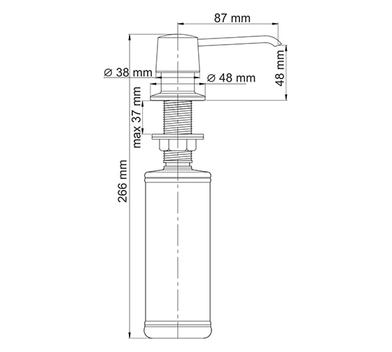 Встраиваемый дозатор для мыла WasserKRAFT 320 ml K-1099