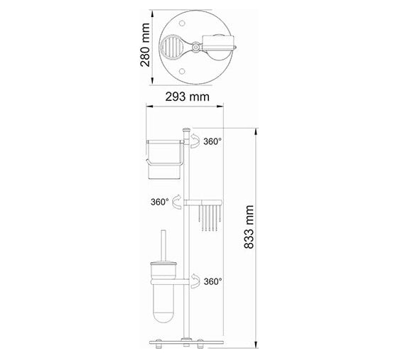 Комбинированная напольная стойка WasserKRAFT K-1256