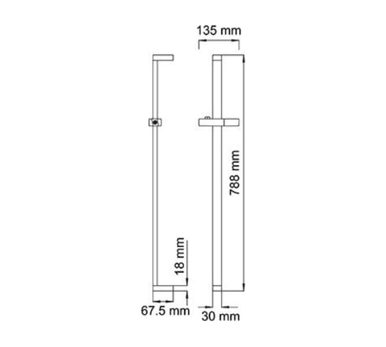 Стойка для душа WasserKRAFT A037 79 см