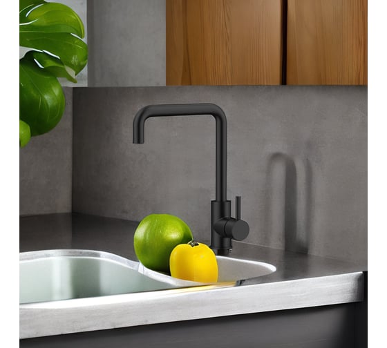 Смеситель для кухни Raiber Graceful черный RPB-013