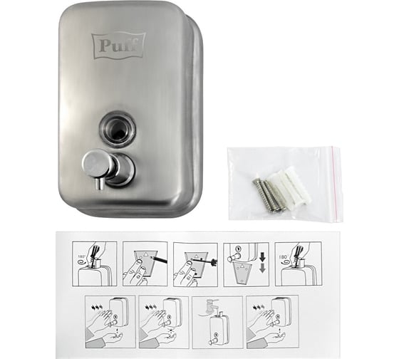 Дозатор для жидкого мыла Puff AISI 304 8605 1402.098