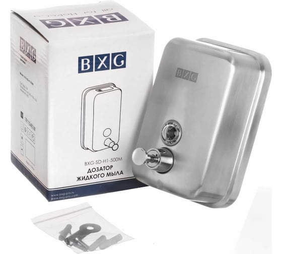 Дозатор для жидкого мыла BXG SD-H1-500М, нержавеющая сталь 1749950