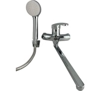 Смеситель для ванны Rainsberg с поворотным длинным изливом 35 см, хром, однорычажный, керамический картридж R0523F