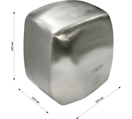 Сушилка для рук G-teq скоростная, антивандальная, 1.8 кВт, металл, хром 8888 MC 10.74