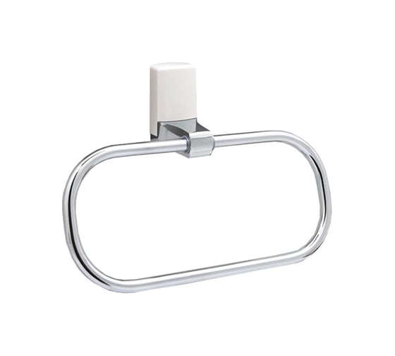 Держатель полотенец кольцо WasserKraft Leine K-5060WHITE 1