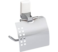 Держатель туалетной бумаги с крышкой WasserKraft Leine K-5025WHITE