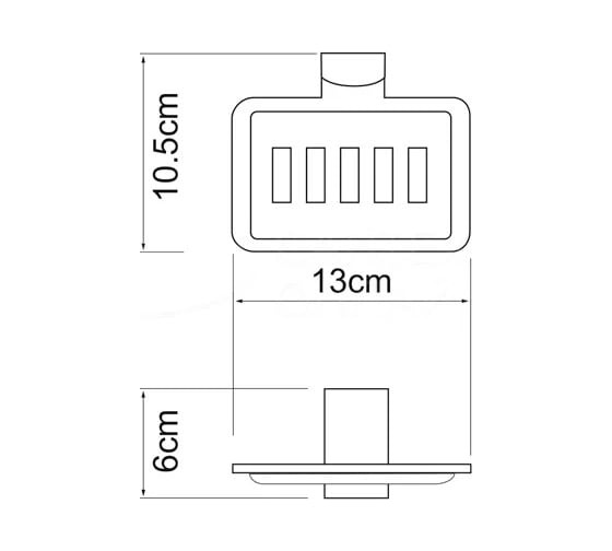 Мыльница решетка WasserKRAFT Leine K-5069WHITE