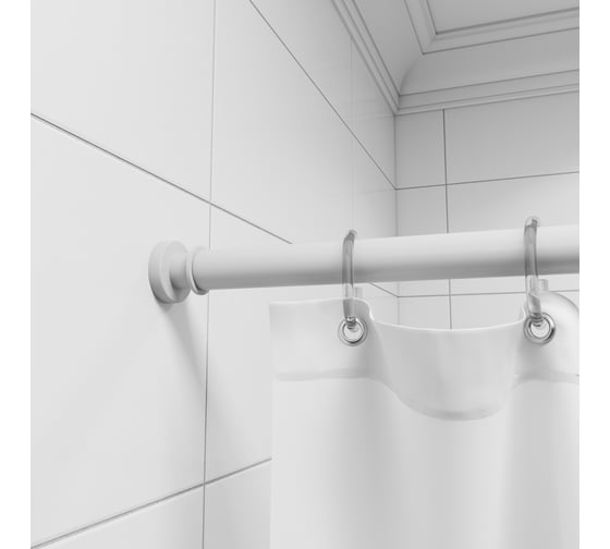 Карниз для ванной комнаты IDDIS 110-200 см, белый 010A200I14