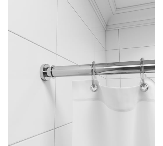 Карниз для ванной комнаты IDDIS 110-200 см, глянцевый хром 030A200I14
