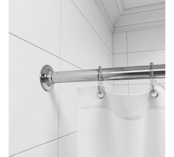 Угловой карниз для ванной комнаты IDDIS глянцевый хром 050A200I14