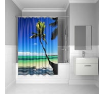 Штора для ванной комнаты IDDIS 180*200 см, полиэстер, Maldivian 630P18Ri11