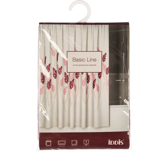 Штора для ванной комнаты IDDIS 200*200 см, полиэстер, lavender happiness SCID120P 1