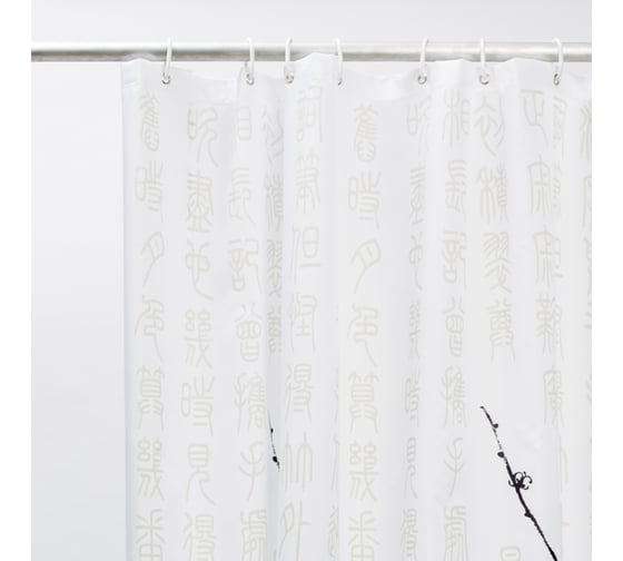 Штора для ванной комнаты IDDIS 200*200 см, полиэстер, cherry tree SCID100P