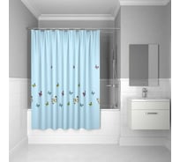 Штора для ванной комнаты IDDIS 200*200 см, полиэстер, blue butterfly SCID031P