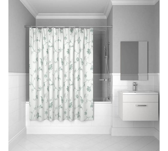 Штора для ванной комнаты IDDIS 200*200 см, полиэстер, elegant silver SCID132P