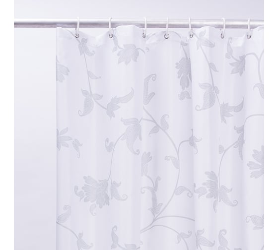 Штора для ванной комнаты IDDIS 200*200 см, полиэстер, elegant silver SCID132P