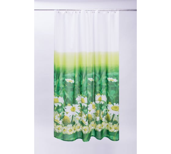 Штора для ванной комнаты IDDIS 200*200 см, полиэстер, daisy garden SCID050P