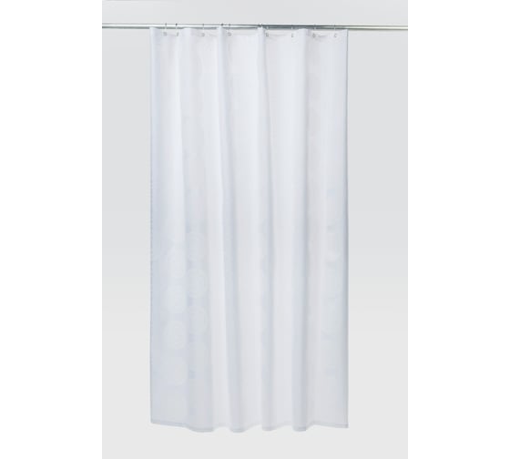 Штора для ванной комнаты IDDIS 200*200 см, полиэстер, Chequers, white 432P20RI11
