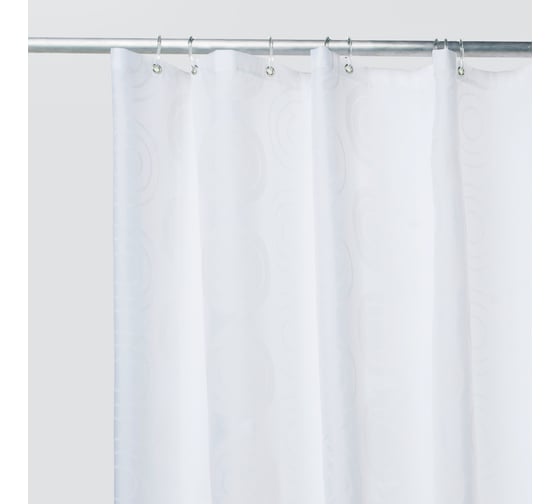Штора для ванной комнаты IDDIS 200*200 см, полиэстер, Chequers, white 432P20RI11