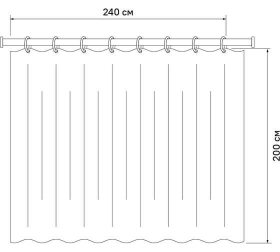 Штора для ванной комнаты IDDIS 200*240 см, полиэстер, ID, floating balloon 240P24RI11