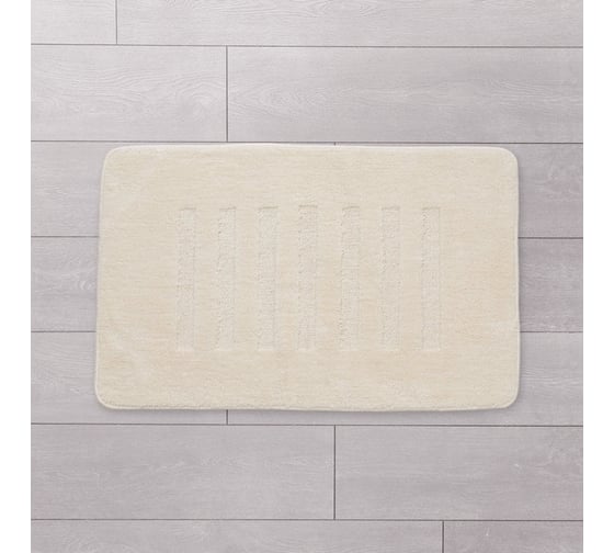 Коврик для ванной комнаты Milardo 50*80 см, микрофибра, MI, beige lines, MMI183M