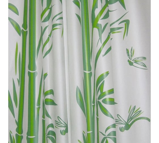 Штора для ванной комнаты Milardo, 180*180 см, Bamboo green, 510V180M11 1