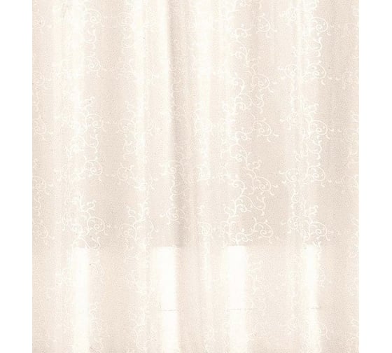 Штора для ванной комнаты Milardo 180х200 см, полиэстер, beige leaf, SCMI082P 1