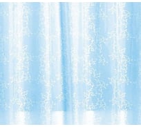 Штора для ванной комнаты Milardo 180х200 см, полиэстер, blue leaf, SCMI083P