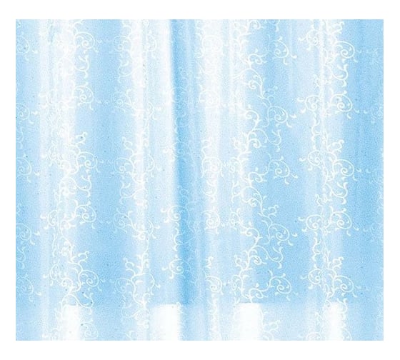 Штора для ванной комнаты Milardo 180х200 см, полиэстер, blue leaf, SCMI083P