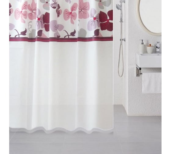 Штора для ванной комнаты Milardo 180х180 см, PEVA, Nemesia, 501V180M11