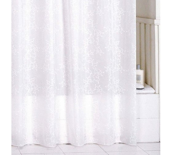 Штора для ванной комнаты Milardo 180х200 см, полиэстер, winter leaf, SCMI081P