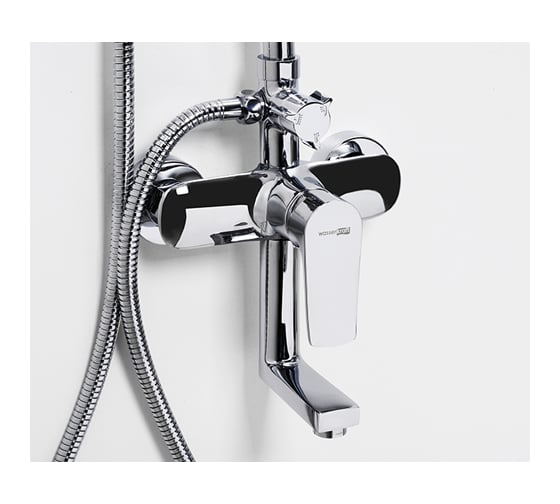 Душевой комплект со смесителем для ванны, WasserKRAFT 85/120 x 53,5 см A16601