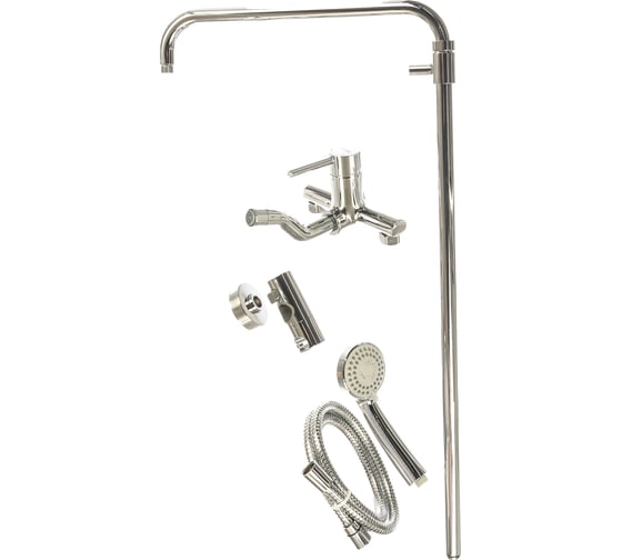 Душевой комплект со смесителем для ванны, WasserKRAFT 84/125х58 см A14401