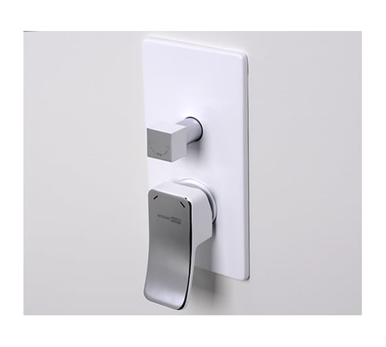 Смеситель для ванны и душа WasserKRAFT Aller 10641WHITE