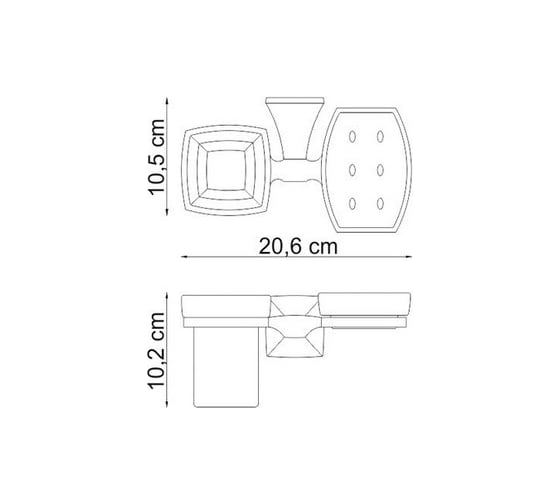 Держатель стакана и мыльницы WasserKraft Wern K-2526