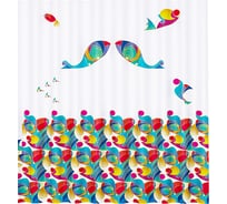 Шторка для ванной WasserKraft Berkel кольца в комплекте SC-68101