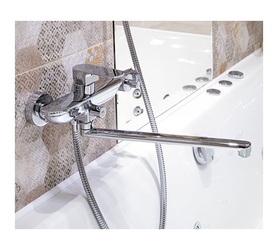 Смеситель для ванны с длинным поворотным изливом WasserKraft Dinkel 5802L